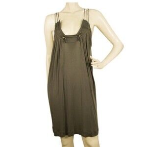 Bui de Barbara Bui Khaki Spaghetti Straps Dress 38